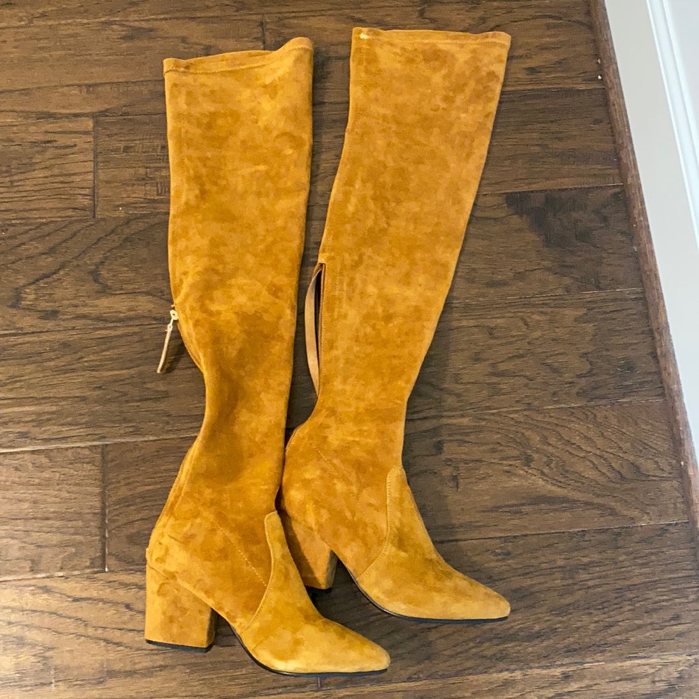 Tan OTK Boots